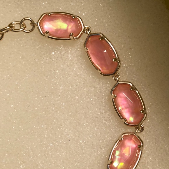 NWT Kendra Scott RARE & Retired Grayson Bracelet Iridescent Coral Illusion Gold! - Picture 9 of 16